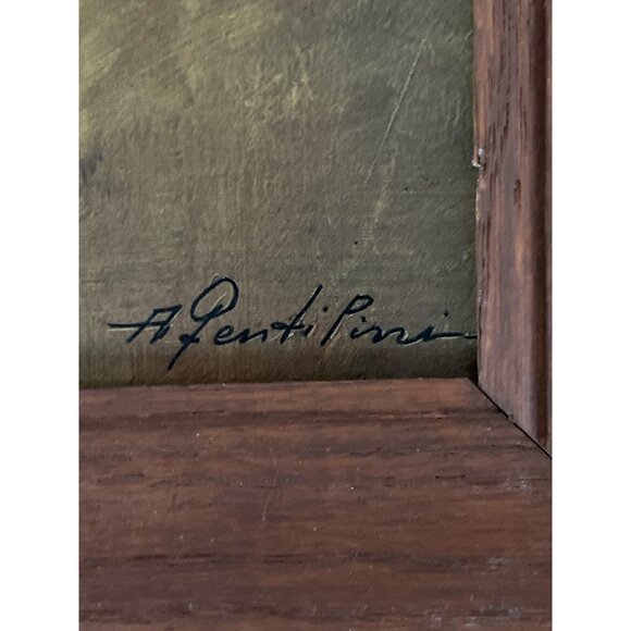 Vintage A. Pentitini Mother & Child Print – 14×16 Framed – 1960s-70s - Picture 2 of 5